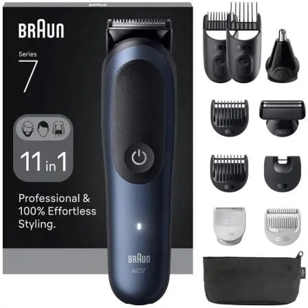 Afeitadora Braun All in One Series 7 AIO7540 11 en 1/ con batería/ 11 Accesorios