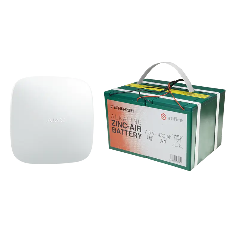 AJAX AJ-BATTERYKIT-12M - Kit de alarma autónomo - Hub 2 de 6V y batería larga duración - Fácil instalación - Duración hasta 12 meses