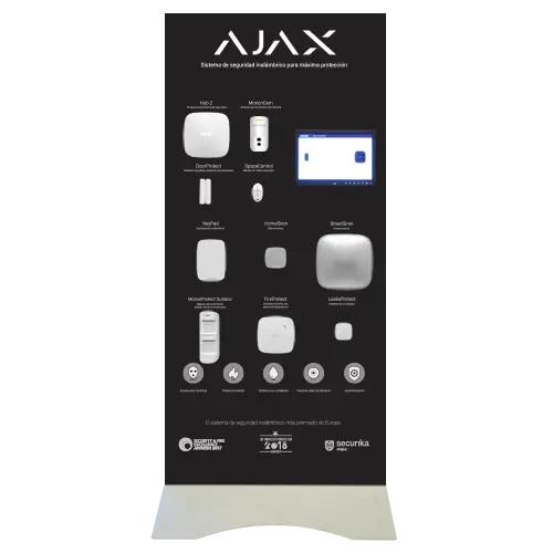 AJAX AJ-BTOTEM2-W-ES - Expositor Demo de pie - Kit de alarma profesional Grado 2 - Ajax MotionCam para envío de imágenes
