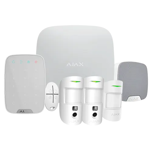 AJAX AJ-HUB2KIT4G-MP-PHOD-W - Kit de alarma profesional - Certificado Grado 2 - Comunicación Ethernet / dual SIM 4G