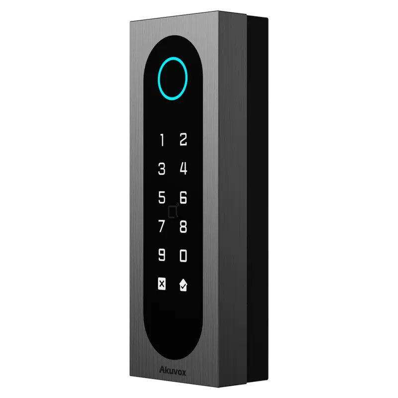 AKUVOX AK-A08K - Control de acceso IP65 IK09 - Tarjeta EM/MF, NFC y PIN - 1 relé - 20.000 usuarios - 100.000 registros