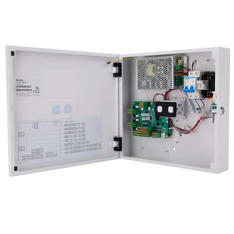 AKUVOX AK-A094S - Controladora de acceso - Tarjeta, QR y PIN - 50.000 usuarios - 100.000 registros - 4 lectores por Wiegand