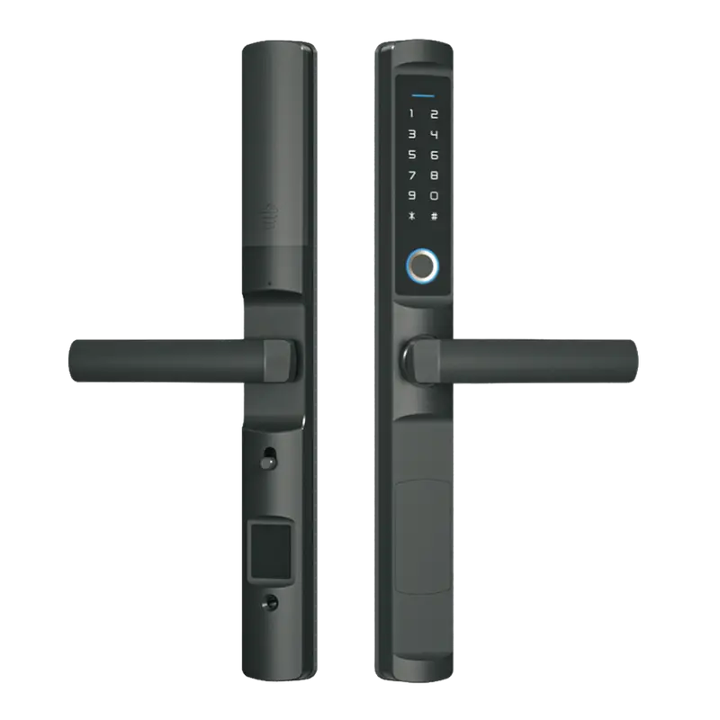 AKUVOX AK-F2 - Cerradura inteligente - Huella, tarjeta MF y PIN - 100 usuarios - ZigBee - Autónoma 4 x pilas AAA - APP móvil Bela Home