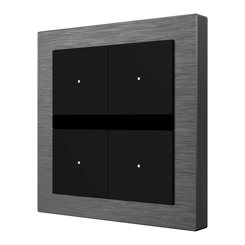 AKUVOX AK-K32-B4-EU - Interruptor inteligente - KNX - 4 botones físicos con LEDs - Pantalla OLED para etiquetado