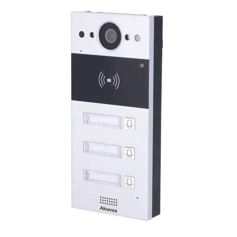 AKUVOX AK-R20B-3B - Videoportero IP en superficie - Cámara 2 Mpx - Audio bidireccional - Apertura con tarjeta EM/MF y NFC - 2 relés
