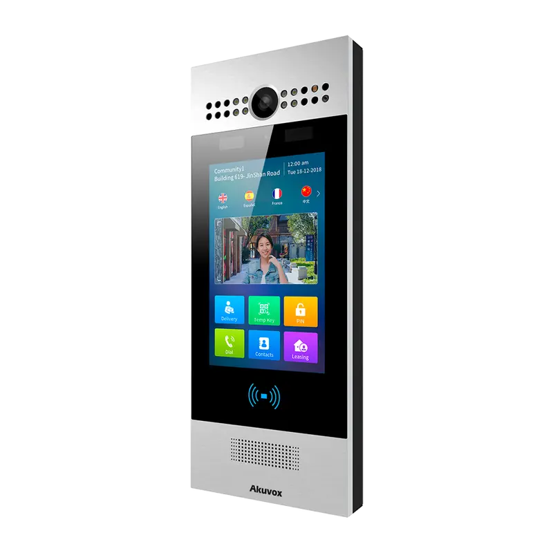 AKUVOX AK-R29C-L - Videoportero IP - Cámara 3 Mpx/1 Mpx - Audio y vídeo bidireccional - Facial, tarjeta, BLE, PIN y QR - 2 relés