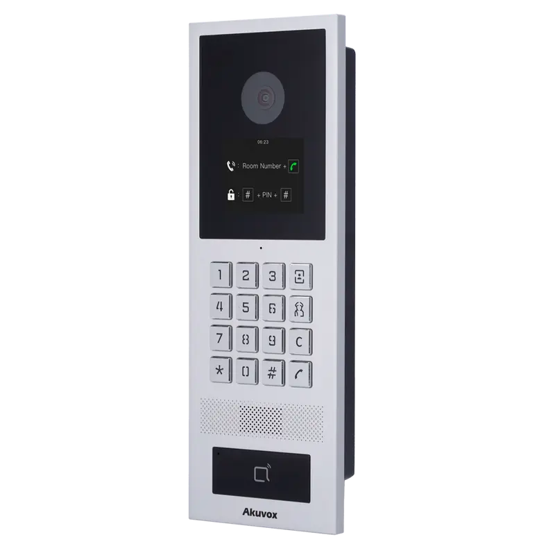 AKUVOX AK-S532 - Videoportero IP antivandálico IK08 - Cámara 2 Mpx - Audio bidireccional - Tarjeta EM/MF, NFC, BLE y PIN - 2 relés