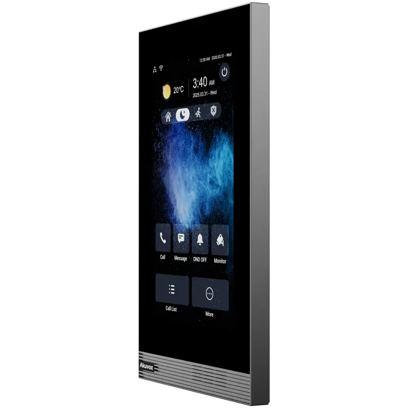 AKUVOX AK-S562W-V - Monitor Linux para videoportero - Pantalla vertical IPS de 7" - Audio bidireccional Crystal Clear - Easy UI
