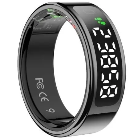 Anillo Inteligente Leotec Kör Mau Smart Ring Talla 10/ Ř20mm/ Notificaciones/ Frecuencia Cardíaca/ Negro