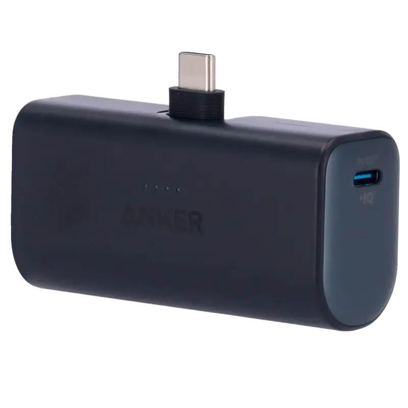 ANKER ANK-1653-B - Anker mini Power bank - Capacidad 5000mAh - Entradas Conector USB-C, USB-C - Salidas Cable integrado, USB-C