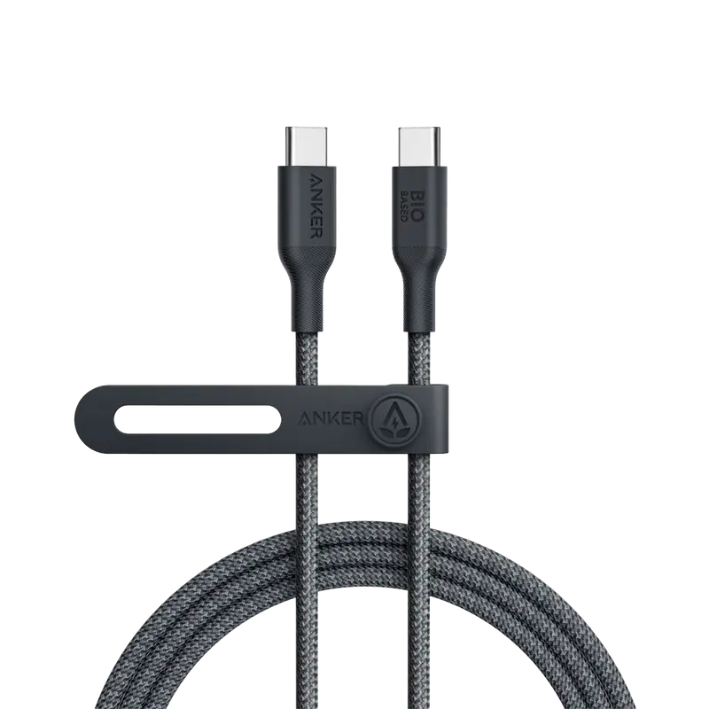 ANKER ANK-544-USBC-USBC-180-B - Cable USB2.0 - USB-C a USB-C - Cable de Bio-Nylon trenzado - Longitud 1.8m - Color negro