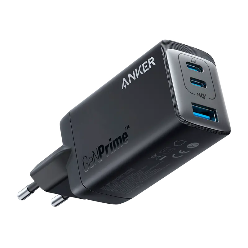 ANKER ANK-735-WCHARGER-65W1A2C-B - Cargador USB - Potencia 65W - Con tecnología GaNPrime - Carga rápida