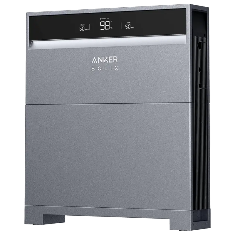 ANKER SOLIX ASOX-H6K-1xB5 - Pack Inversor + Batería Anker Solix - Inversor ASOX-H6K Monofásico - Potencia 6000W - 2 entradas MPPT