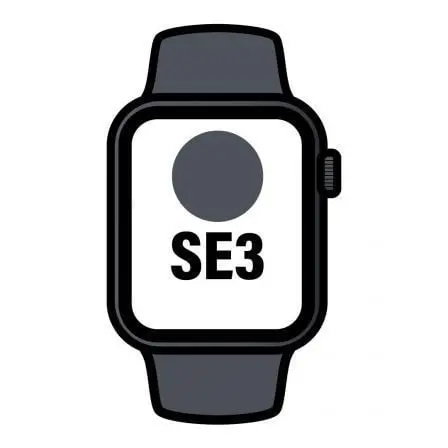 Apple Watch SE3/ GPS/ Cellular/ 44mm/ Caja de Aluminio Medianoche/ Correa Deportiva Medianoche M/L