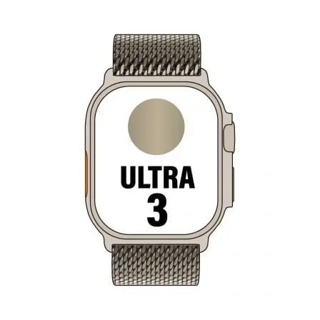 Apple Watch Ultra 3/ GPS/ Cellular/ 49mm/ Caja de Titanio Natural/ Correa Milanese S