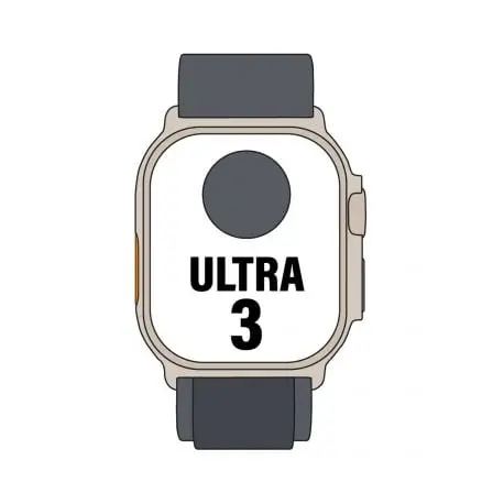 Apple Watch Ultra 3/ GPS/ Cellular/ 49mm/ Caja Titanio Negro/ Correa Loop Alpine Negra L