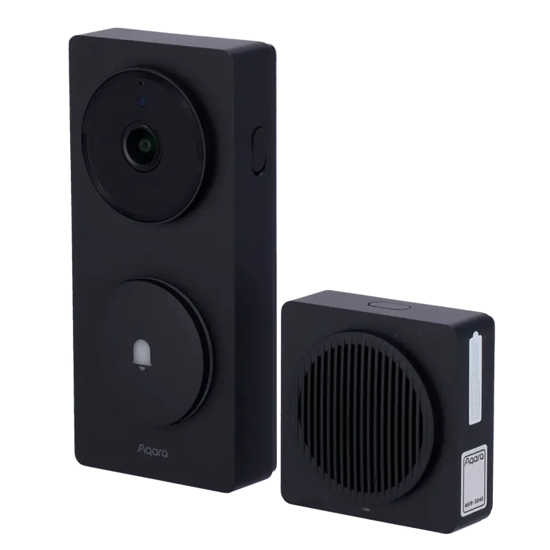 AQARA AQ-CH-C09D-B - Aqara Smart Home G410 Doorbell Cam/Hub Black - Reconocimiento facial local por IA