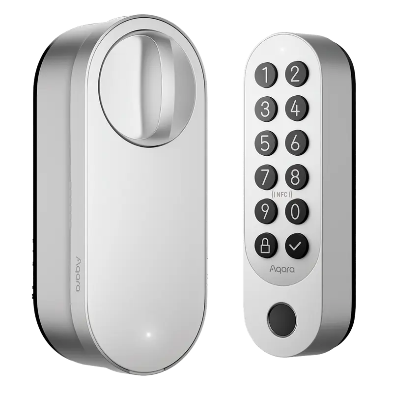 AQARA AQ-EL-D02D-S - Aqara Cerradura inteligente U200 Plata - Teclado inalámbrico con lector de huella por IA