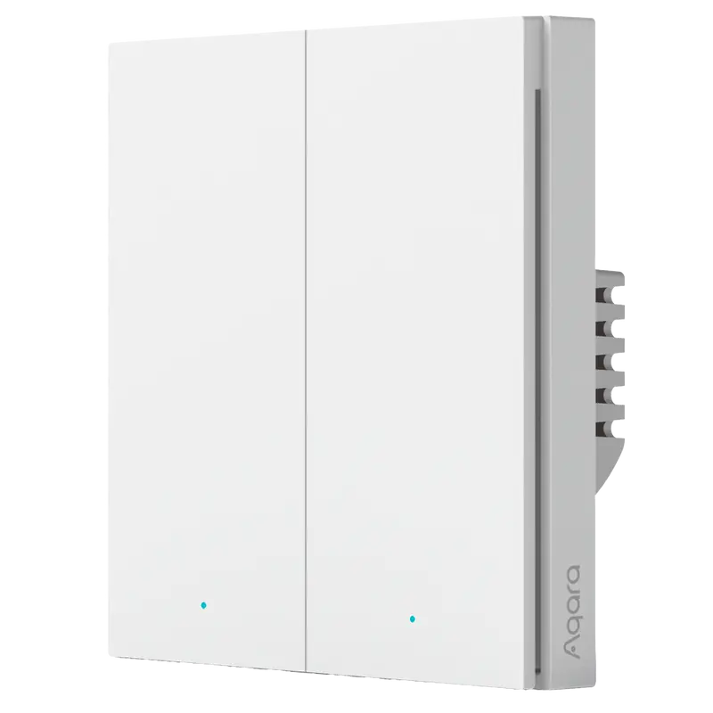 AQARA AQ-WS-EUK02 - Aqara Interruptor Inteligente de Pared H1 - Controla 2 circuitos de luz independientes