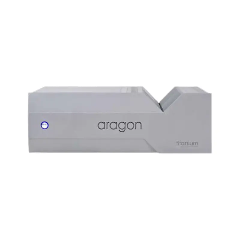 Aragon Titanium - amplificador estéreo dual monobloque de 200 W, plata