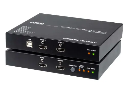 ATEN Extensor KVM USB HDMI Dual view HDBaseT 2.0 (4K a 100 m para single view)