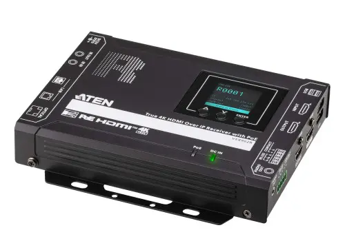 ATEN PREMIUM MODEL (CONSULTAR) RECEPTOR HDMI TRUE 4K SOBRE IP POE CON USB PERIPHERAL SUPPORT AND IR / RS-232 / ETHERNET (WEBGUI)
