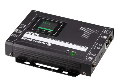 ATEN PREMIUM MODEL (CONSULTAR) TRANSMISOR HDMI TRUE 4K SOBRE IP POE CON USB PERIPHERAL SUPPORT AND IR / RS-232 / ETHERNET (WEBGUI)