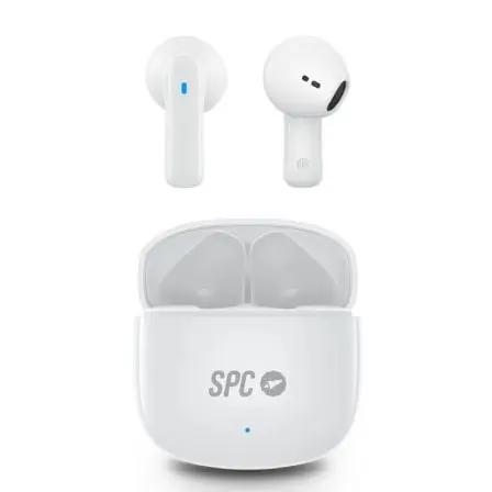 Auriculares Bluetooth SPC Zion 2 Play con estuche de carga/ Autonomia 7h/ Stick Corto 30mm/ Blancos