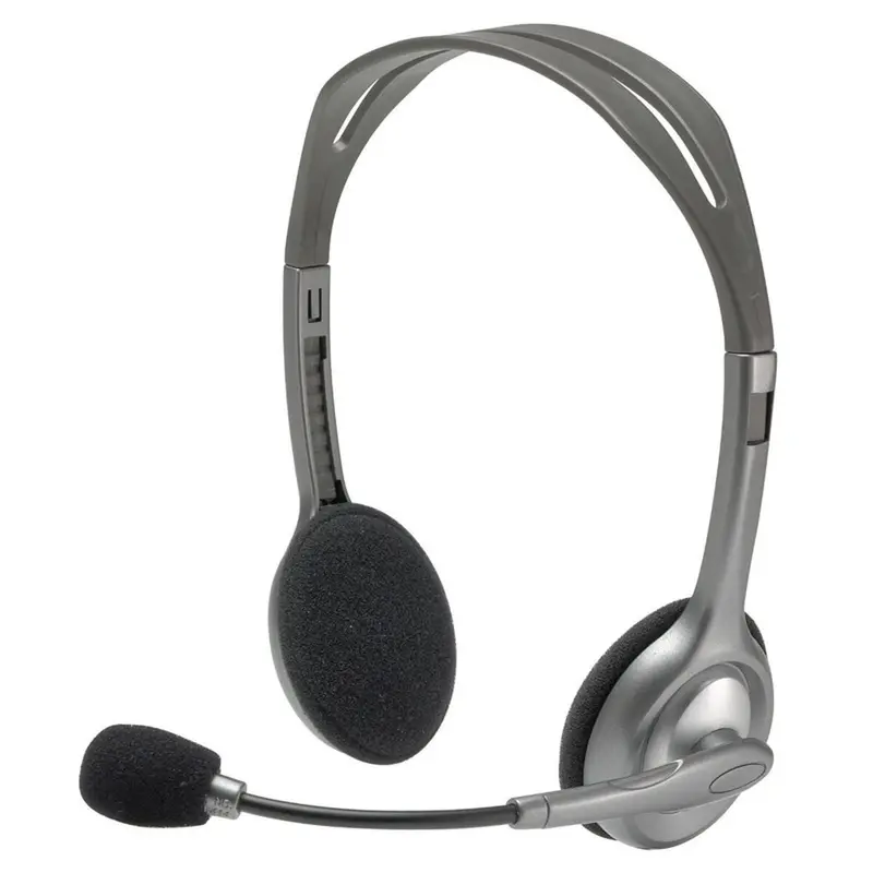 Auriculares con Micrófono Logitech 981-000271 2 x Jack 1,4 m Negro Gris