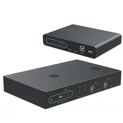 AVer HUB35 + EXT35 4K BYOM, switch 5x2 USB y HDMI