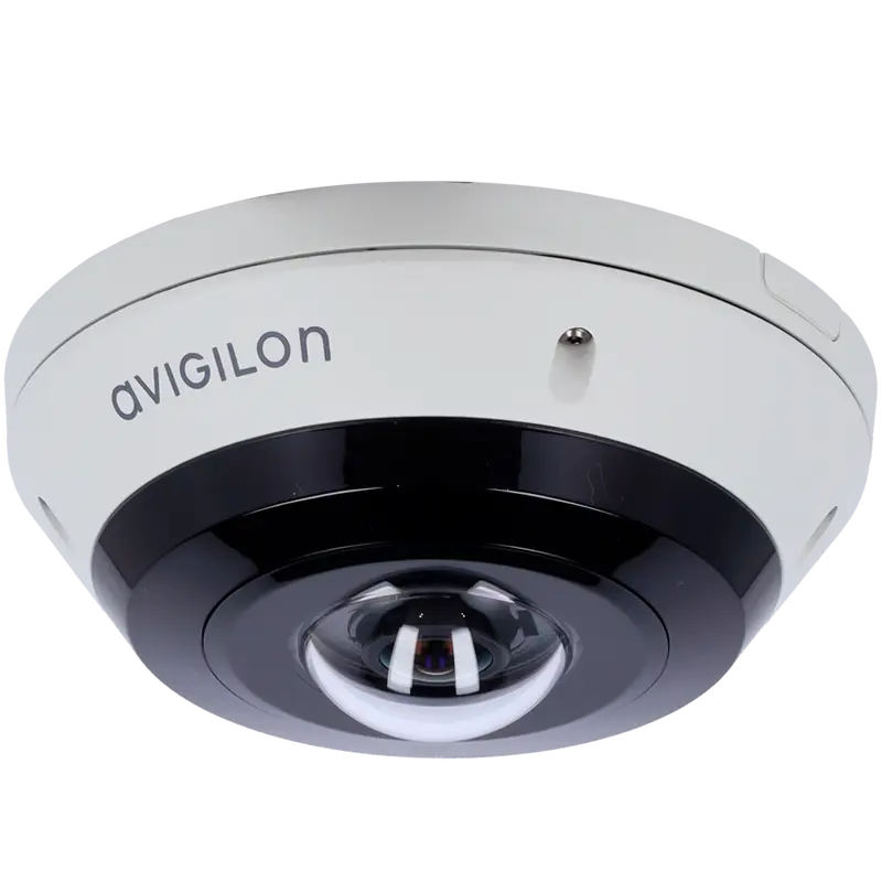AVIGILON AVI-12.0W-H5A-FE-DO1-IR - Cámara Domo IP Fisheye gama H5A - Resolución 12Mpx con IR, 1.6mm - Cumple con FIPS 140-2