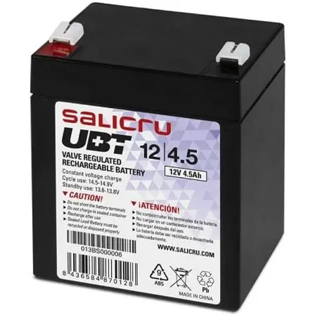 Bateria Salicru UBT 12/4.5 compatible con SAI Salicru segun especificaciones