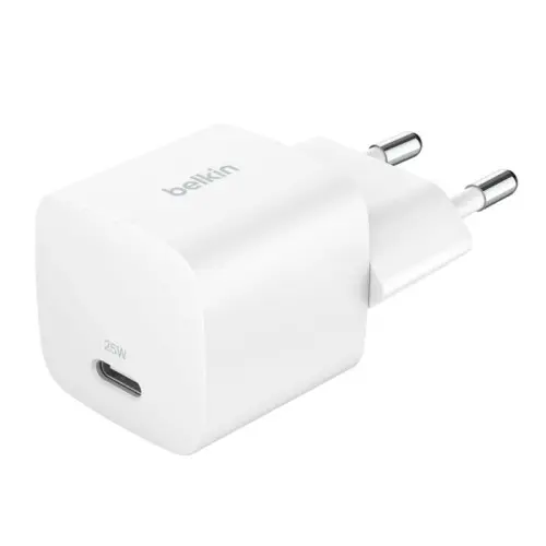 BELKIN 25W USBC PD WALL CHARGER WITH PPS, WHT