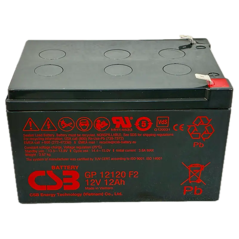 BLANCA BATT-1212-CSB - Batería CSB recargable - Tecnología Plomo-Ácido AGM - Tensión 12V - Capacidad 12Ah - Para respaldo o uso directo