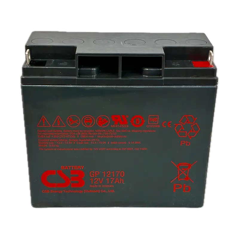 BLANCA BATT-1217-CSB - Batería CSB recargable - Tecnología Plomo-Ácido AGM - Tensión 12V - Capacidad 17Ah - Para respaldo o uso directo