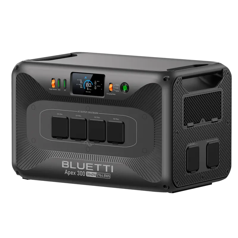 BLUETTI BL-APEX300 - Estación de energía portátil - Gran capacidad 2765Wh - Potencia salida 3840W - Formas de recarga múltiples