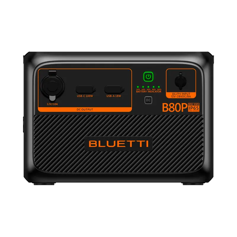 BLUETTI BL-B80P - Batería de expansión - Gran capacidad 806Wh (36Ah) - LiFePO4 51.2V / 36Ah - Salidas y formas de recarga múltiples