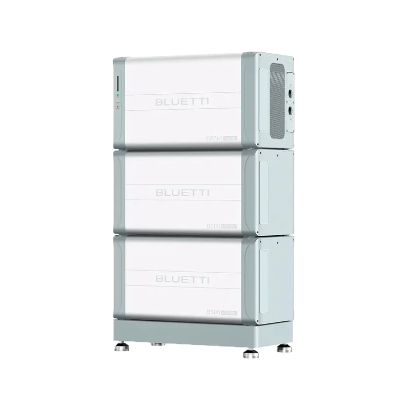 BLUETTI BL-EP760-2xB500 - Kit batería domestica - Inversor + Batería + Soporte - Gran capacidad 9920Wh - Potencia 7600W