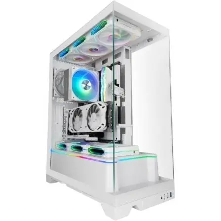 Caja Gaming Semitorre Mars Gaming MC-PRISMA/ Blanca