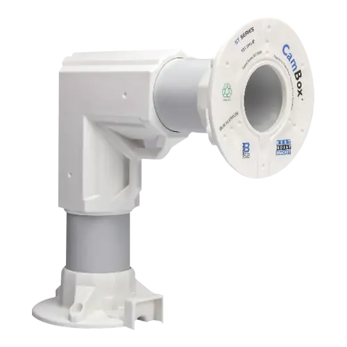 CAMBOX CBOX-L9015 - Soporte de pared acodado - Apto para uso exterior - Compatible con todos los productos CamBox - Fabricado en plástico - 15 x 15 cm