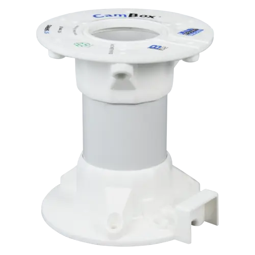CAMBOX CBOX-ST10 - Soporte techo - Altura 10 cm x 10 (Ø) cm - Apto para uso en interior y exterior - Color blanco - Fabricado en plástico