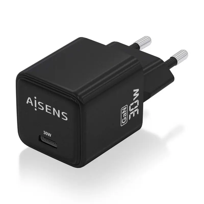 Cargador de Pared Aisens PD3.0 QD4.0 Blanco Negro 30 W