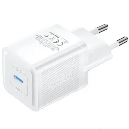 Cargador de Pared GaN Vention FEPW0-EU/ 1xUSB Tipo-C/ 20W