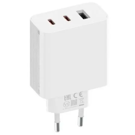 Cargador de Pared GaN Xiaomi 67W Gan Charger 2C1A 2xUSB Tipo-C/ 1xUSB/ 67W