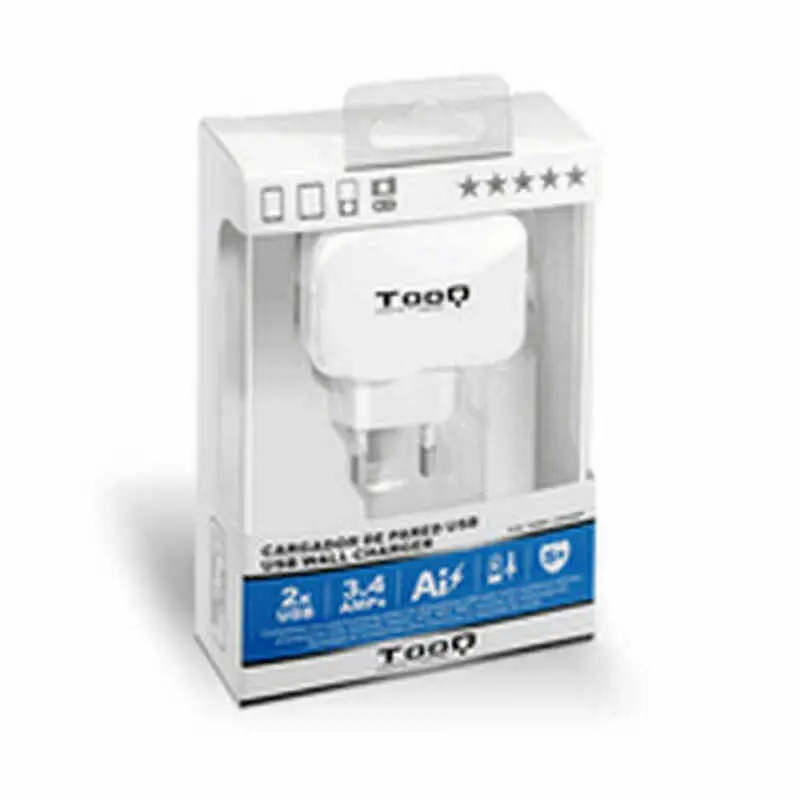 Cargador de Pared TooQ TQWC-1S02WT Blanco 17 W