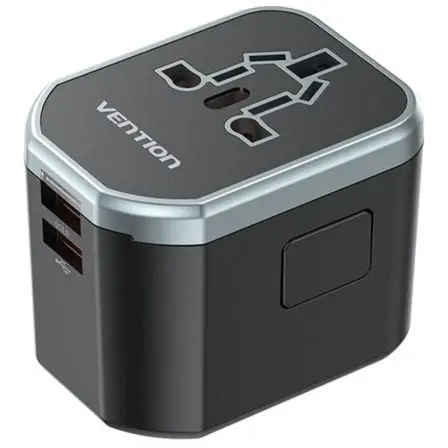 Cargador de Pared Vention FJCB0/ 1xUSB Tipo-C/ 2xUSB/ 20W
