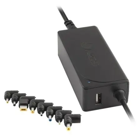 Cargador de Portatil NGS W-45W/ 45W/ Automatico/ 8 Conectores/ Voltaje 19-20V/ 1 USB