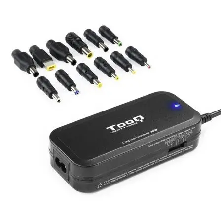 Cargador de Portatil TooQ TQLC-90BS02M/ 90W/ Manual/ 12 Conectores/ Voltaje 15-24V