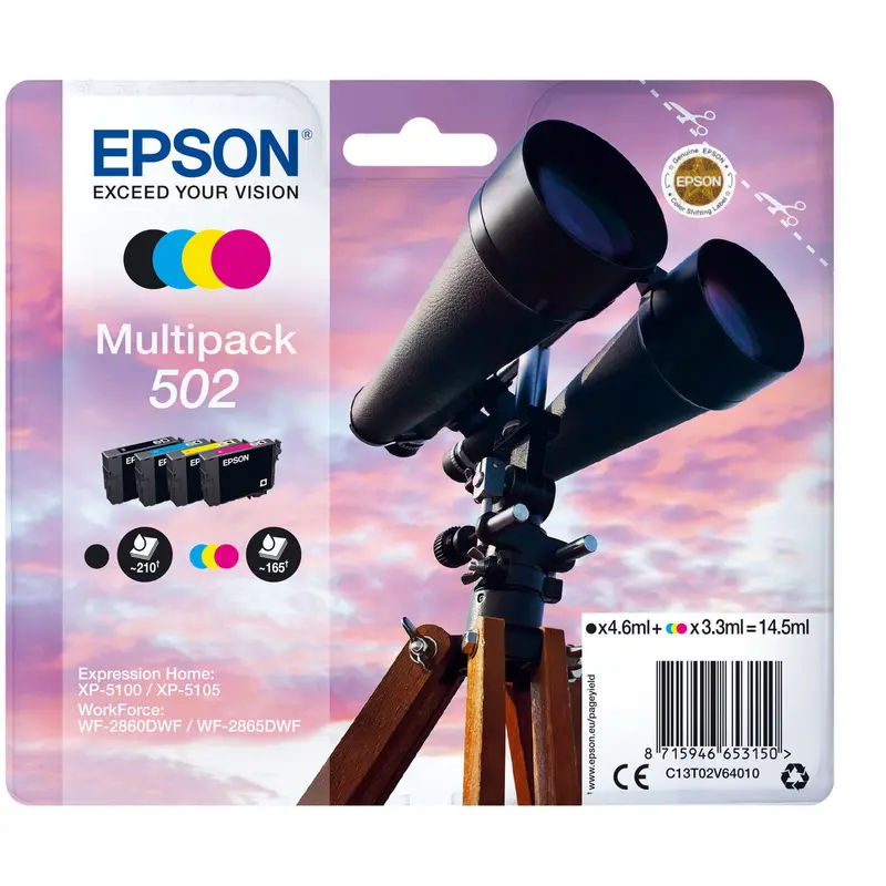 Cartucho de Tinta Compatible Epson C13T02V64010 14,5 ml Negro Multicolor Negro/Cian/Magenta/Amarillo