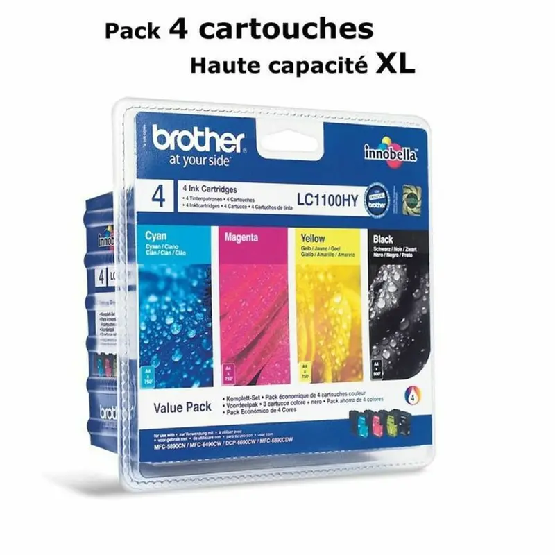 Cartucho de Tinta Original Brother LC-1100HYVALBP Negro/Cian/Magenta/Amarillo
